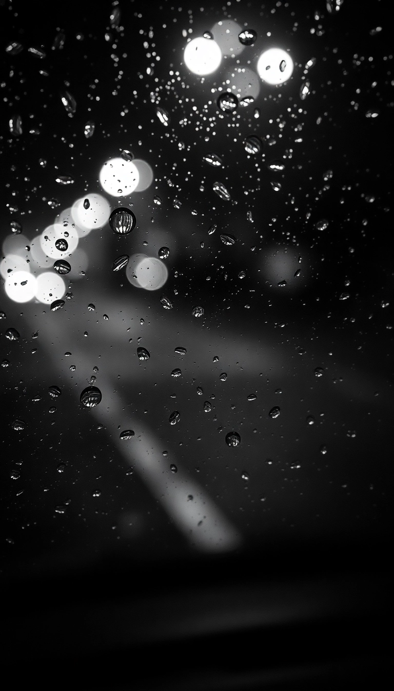 HD iPhone AI Night Car Rain Well-Lit Background
